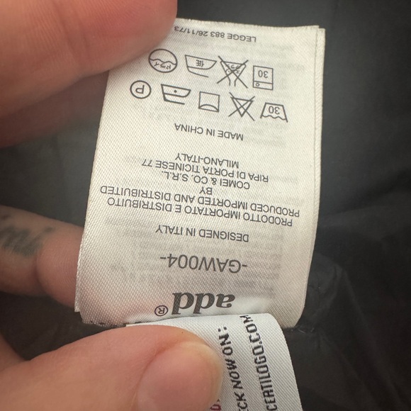 Add Down Black Belted Puffer Jacket with Fur Trim - Picture 5 of 8